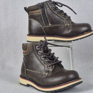 Eddie Bauer Quantum Little Boys Lace-Up Side Zip Boots – Brown – Size 9M